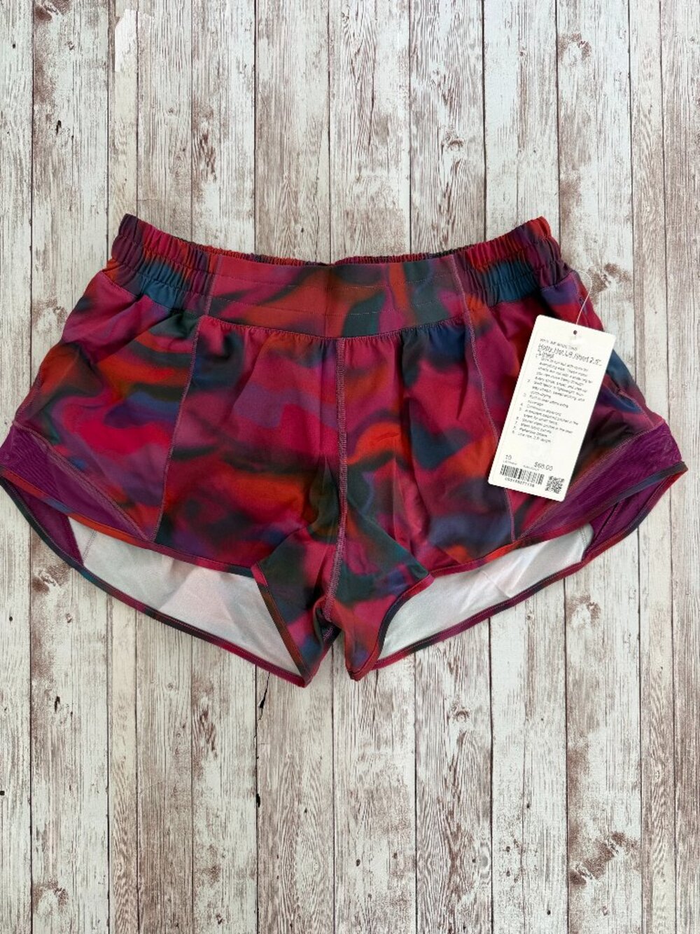 Lululemon Hotty Hot Shorts sz 10 Lined 2.5" Blend Glow Multi/Chilled Grape